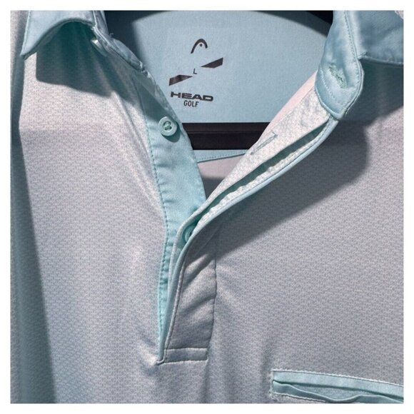 Head Golf Sportswear Men's Performance Polo Golf‎ Shirt L baby blue - Picture 2 of 4